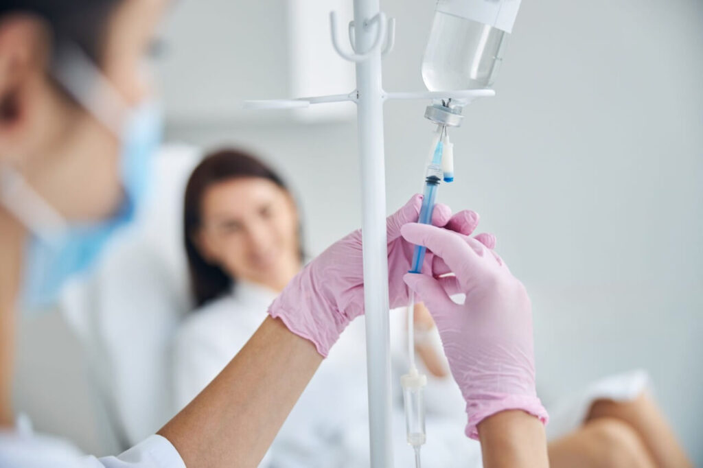 IV drip with essential vitamins and nutrients designed to boost metabolism and energy levels